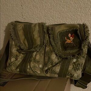 Disney Green Crossbody Bag with Bambi Design